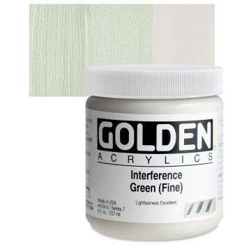 Golden Heavy Body Artist Acrylics - Interference Green (Fine), 8 oz Jar