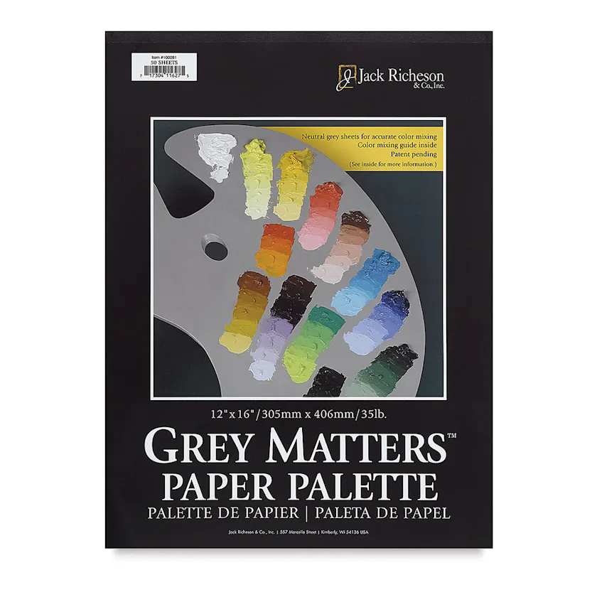 Jack Richeson Grey Matters Paper Palettes 9 In. X 12 In. (100280) image 1 Jack Richeson Grey Matters Paper Palettes 9 In. X 12 In. (100280) image 1