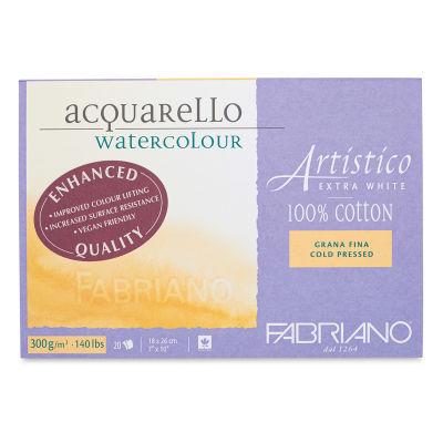 Fabriano Artistico Enhanced Watercolor Block - Extra White, Cold Press, 7" x 10"