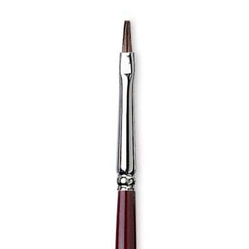 Open in modal - Da Vinci Black Sable Brush - Bright, Long Handle, Size 2 close up