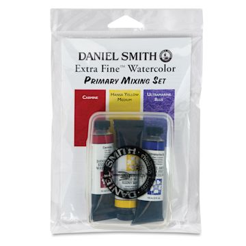 Open in modal - Daniel Smith Extra Fine Watercolor - Primary Mixing, Set of 3 with Box, 15 ml Tubes front of package