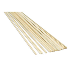 Bud Nosen Balsa Wood Sticks - 1/16" x 3/16" x 36", Pkg of 36 (view of the ends)