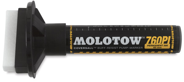 Riskeren dynastie Afstoting Molotow Masterpiece Coversall Marker - 60 mm Tip , Signal Black, Flat Tip |  BLICK Art Materials