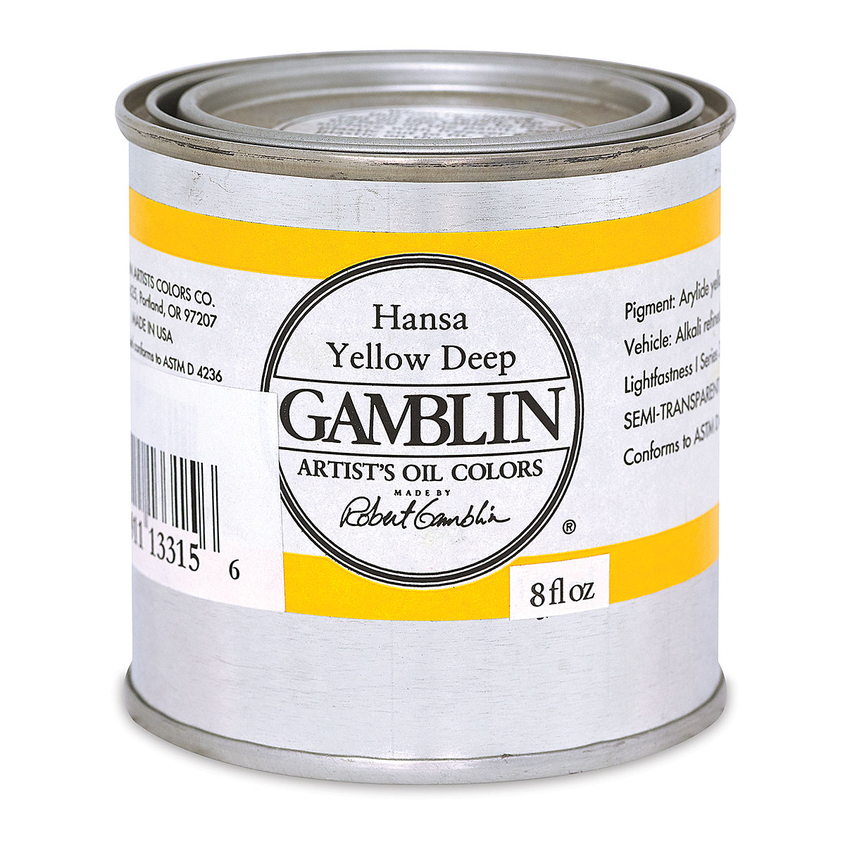 Gamblin artists grade hansa Yellow deep 8oz (729911133156)