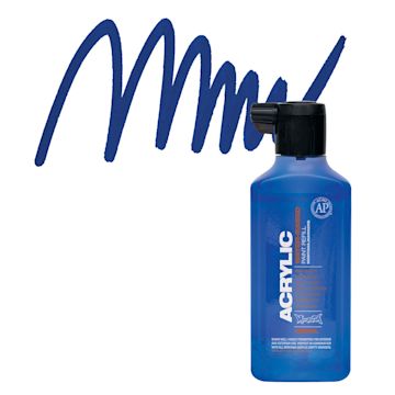 Open in modal - Montana Acrylic Marker Refill - 180 ml, Shock Blue, Refill and swatch