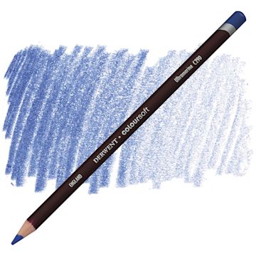 Open in modal - Derwent Coloursoft Pencil - Ultramarine pencil and swatch
