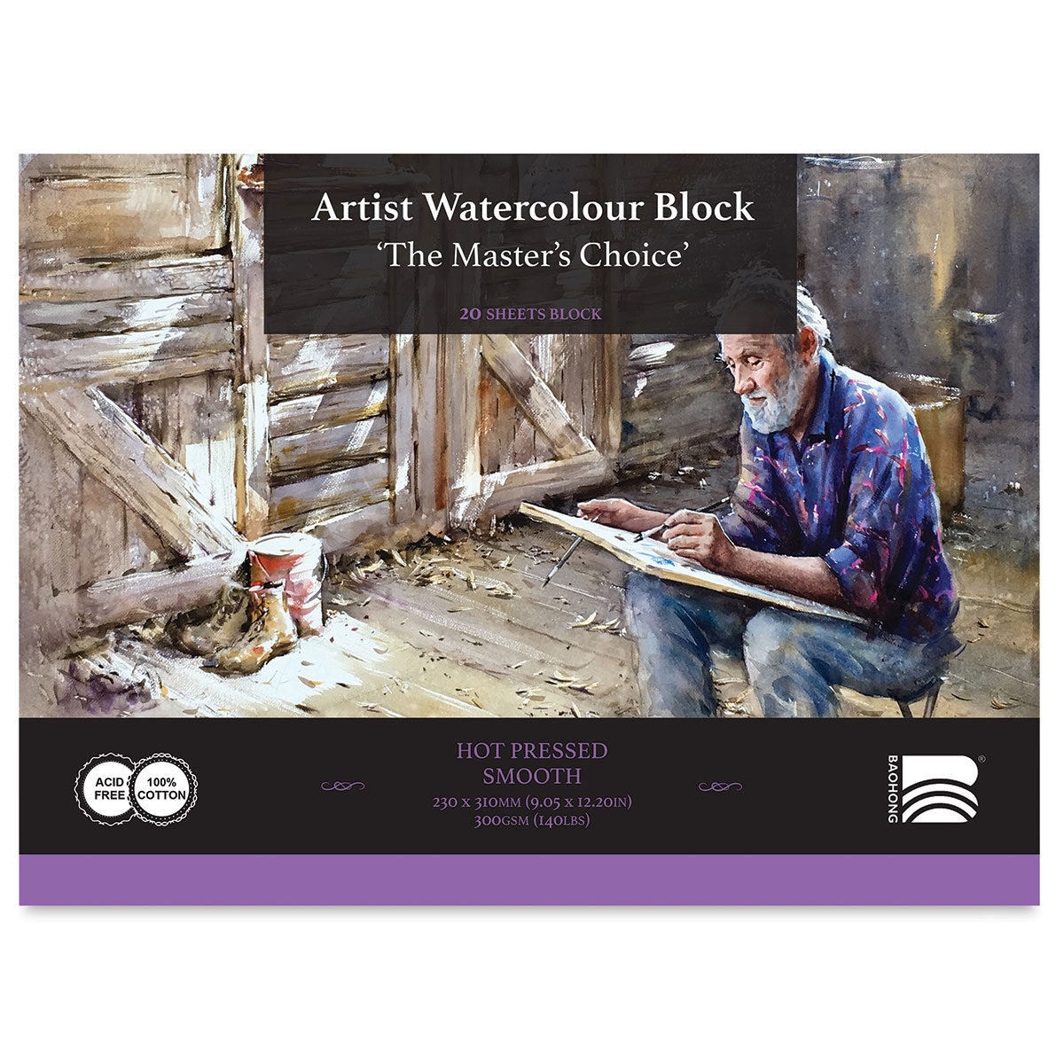 The Master's Choice Artist Watercolor Block - 12.2 x 16.14, Hot Press
