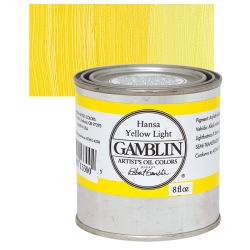 Gamblin Artist's Oil Color - Hansa Yellow Light, 8 oz Can
