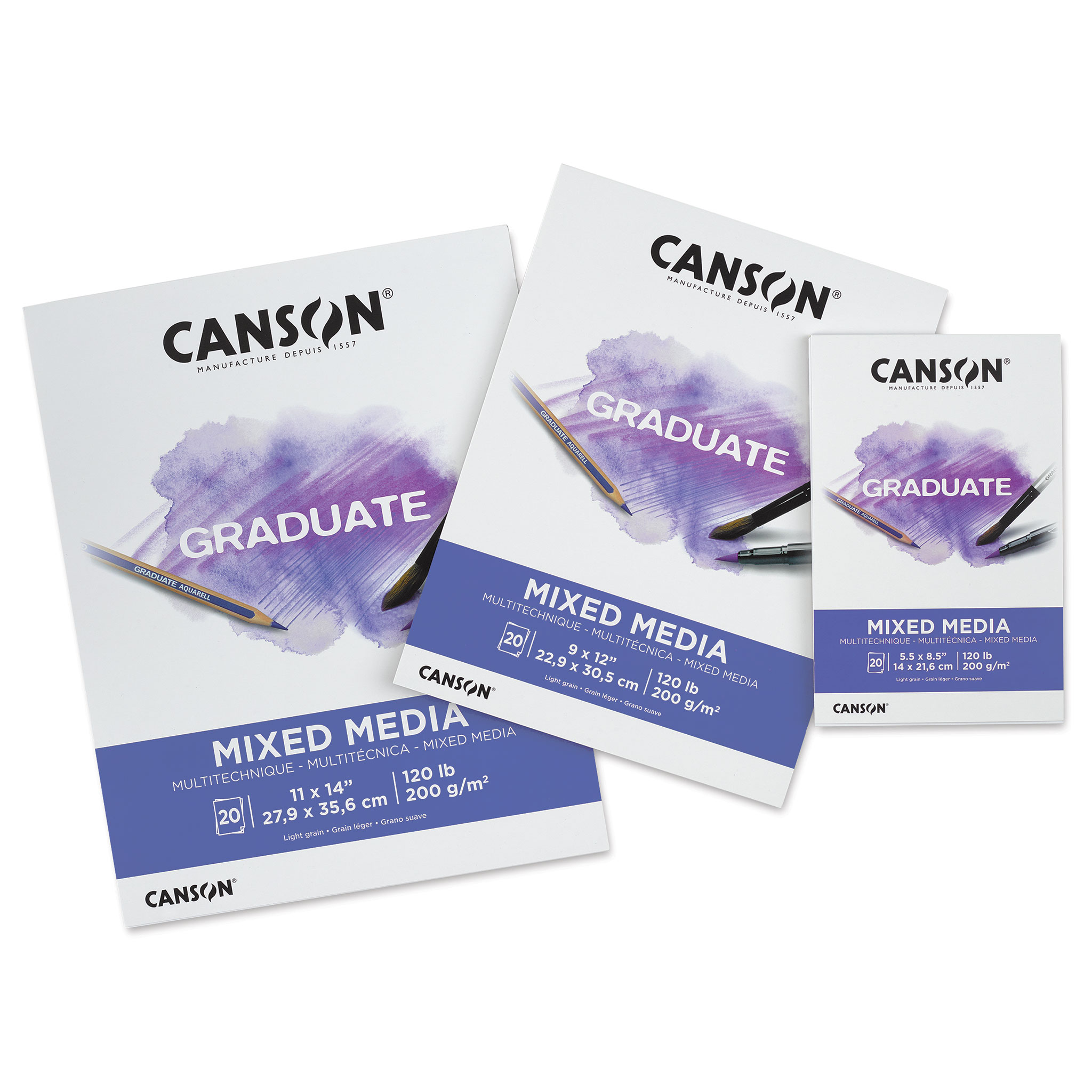 Canson Graduate Mixed Media Pad - 9 x 12, 20 Sheets