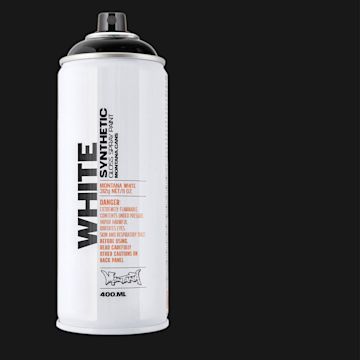 Open in modal - Montana White Spray Paint - Black, 400 ml, Spray Can with Swatch