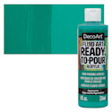 DecoArt Fluid Art Ready-To-Pour Acrylic - Aquamarine, 8 oz Bottle