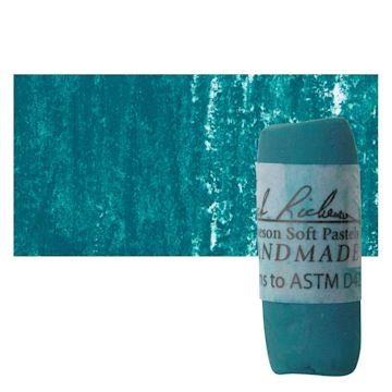 Open in modal - Richeson Soft Handrolled Pastel - Turquoise Green TG21, pastel and swatch