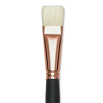 Open in modal - Blick Masterstroke Interlocking Bristle Brush - Bright, Long Handle, Size 12 close up