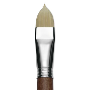 Open in modal - Escoda Futura Synthetic Bristle Brush - Series 5410, Short Filbert, Size 20, Long Handle, close-up