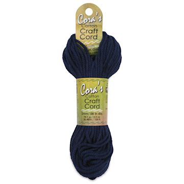 Open in modal - Pepperell Cotton Craft Cord - Navy, 2 mm, 100 ft - front