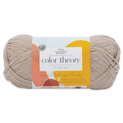 Lion Brand Color Theory Yarn - Bone (yarn skein with label)
