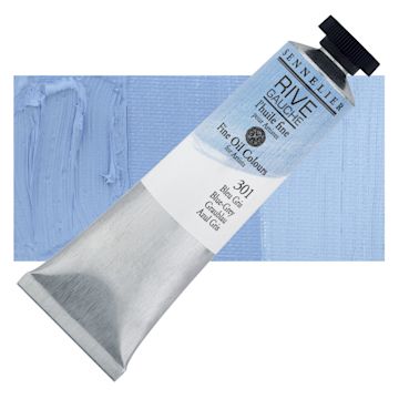 Open in modal - Sennelier Rive Gauche Artists Oil Color - Blue Grey, 40 ml tube and swatch