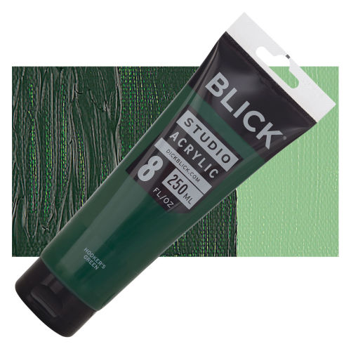 Blick Studio Acrylics - Green Light Permanent, 8 oz Tube