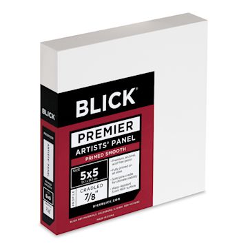 Open in modal - Blick Premier Artists' Panel - Traditional Cradle, 7/8", 5" x 5" side view