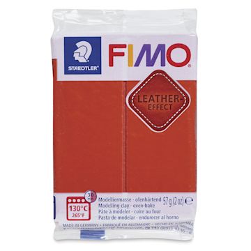 Open in modal - Staedtler Fimo Leather Effect Clay - Rust, 2 oz - front of packaging