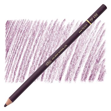 Open in modal - Holbein Artists' Colored Pencil - Raisin, OP486 pencil and swatch