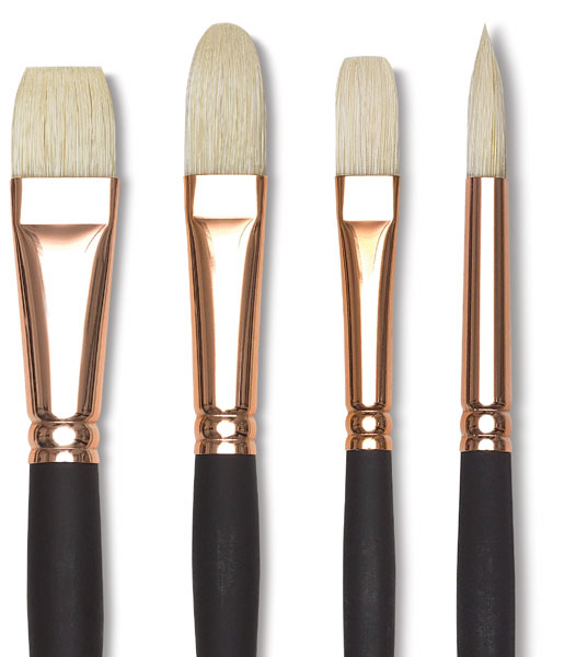Artina 15pcs Bristle Brush Set Rome Artists Paint Brushes for Acrylic & Oil Case 