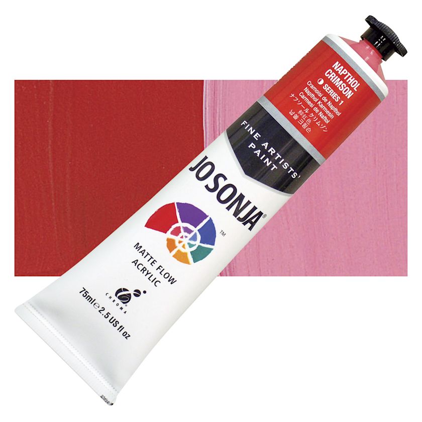 Jo Sonja's Artist Acrylic Naphthol Crimson, 2.5 oz tube BLICK Art