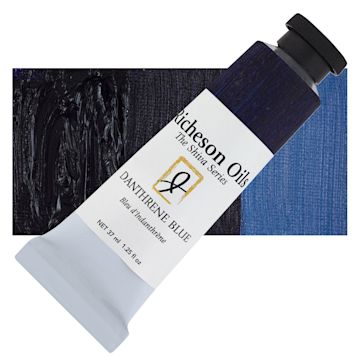 Open in modal - Shiva Signature Artist Oil Color - Indanthrene Blue, 37 ml Tube and swatch