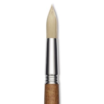 Open in modal - Escoda Futura Synthetic Bristle Brush - Series 5400, Round, Size 18, Long Handle, close-up