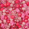 John Bead Craft Beads Star Mix - Pink