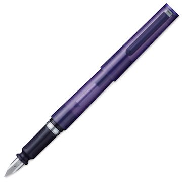 Open in modal - Sailor TUZU Adjust Fountain Pen - Translucent Violet, Broad, cap off