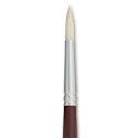 Silver Brush Silverstone Premium White Hog Bristle Brush - Round, Long Handle, Size 4