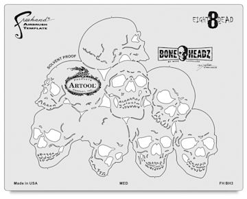 Open in modal - Artool BoneHeadz Freehand Templates - Single 8 Dead Template from set of 4