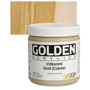 Golden Heavy Body Artist Acrylics - Iridescent Gold (Coarse)