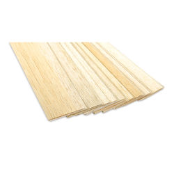 Bud Nosen Balsa Wood Sheets - 3/32" x 3" x 36", Pkg of 20 (view of the ends)