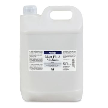 Open in modal - Vallejo Acrylic Fluid Medium - Front of 5 Liter Matte Finish Medium Jug