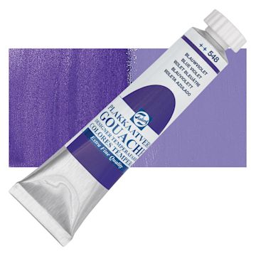 Open in modal - Royal Talens Gouache - Blue Violet, 20 ml tube and swatch