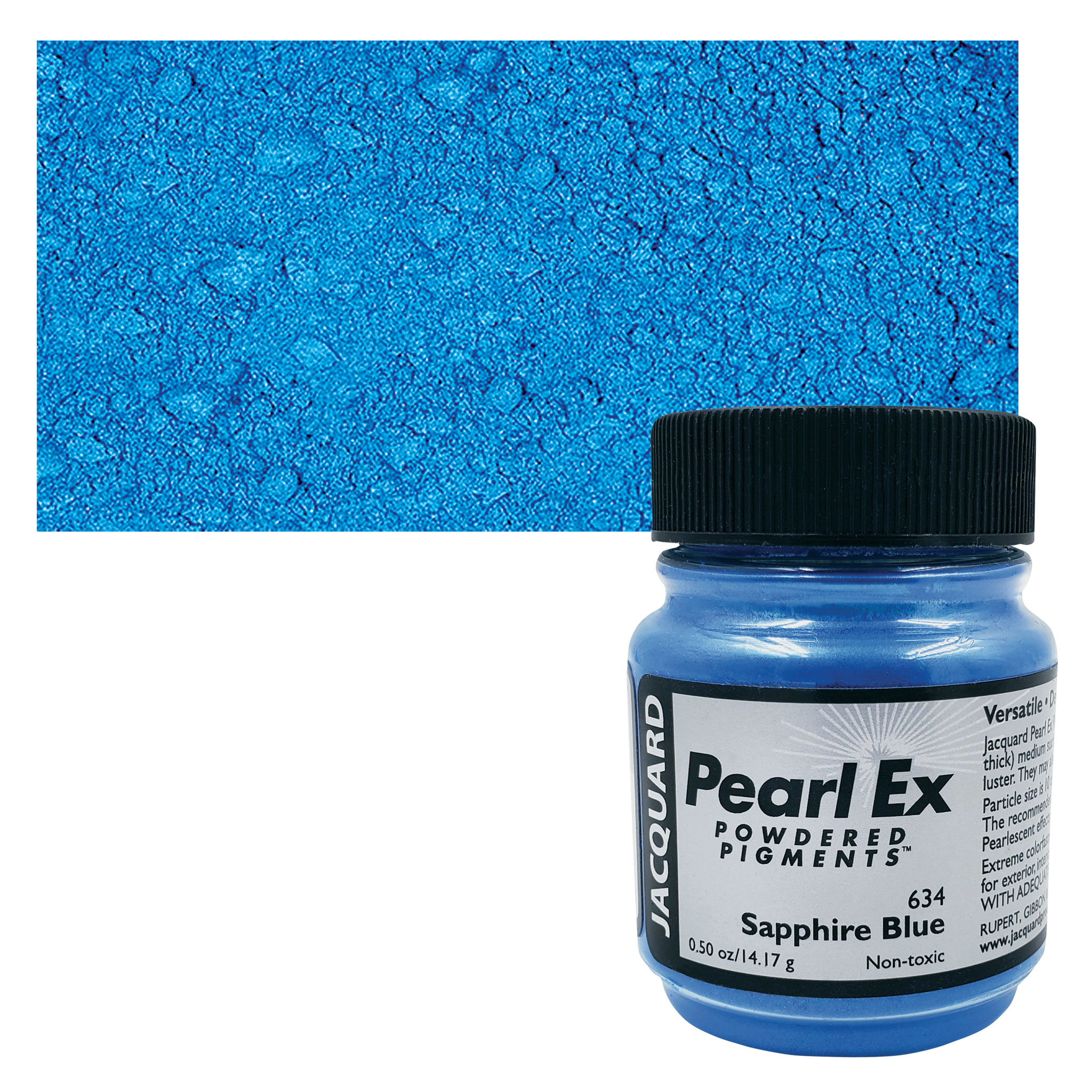 Jacquard Pearl-Ex Pigment - 4 oz, Interference Blue, Jar
