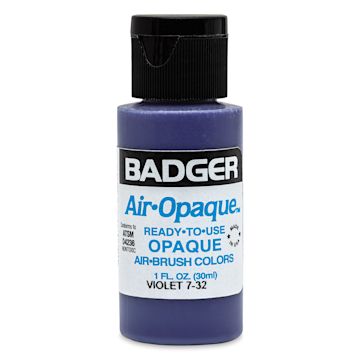 Open in modal - Badger Air-Opaque Airbrush Color - 1 oz, Violet - front