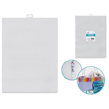 Open in modal - Needle Crafters Plastic Canvas - White, 10-1/2" W x 13-1/2 L (Shown with completed project)