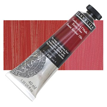 Open in modal - Sennelier Artists' Extra Fine Oil Paint - Cadmium Red Deep Hue, 40 ml tube and swatch