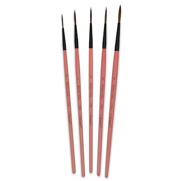 Open in modal - Dynasty Water Lily Watercolor Brushes - Set 9, Short Handle, Set of 4