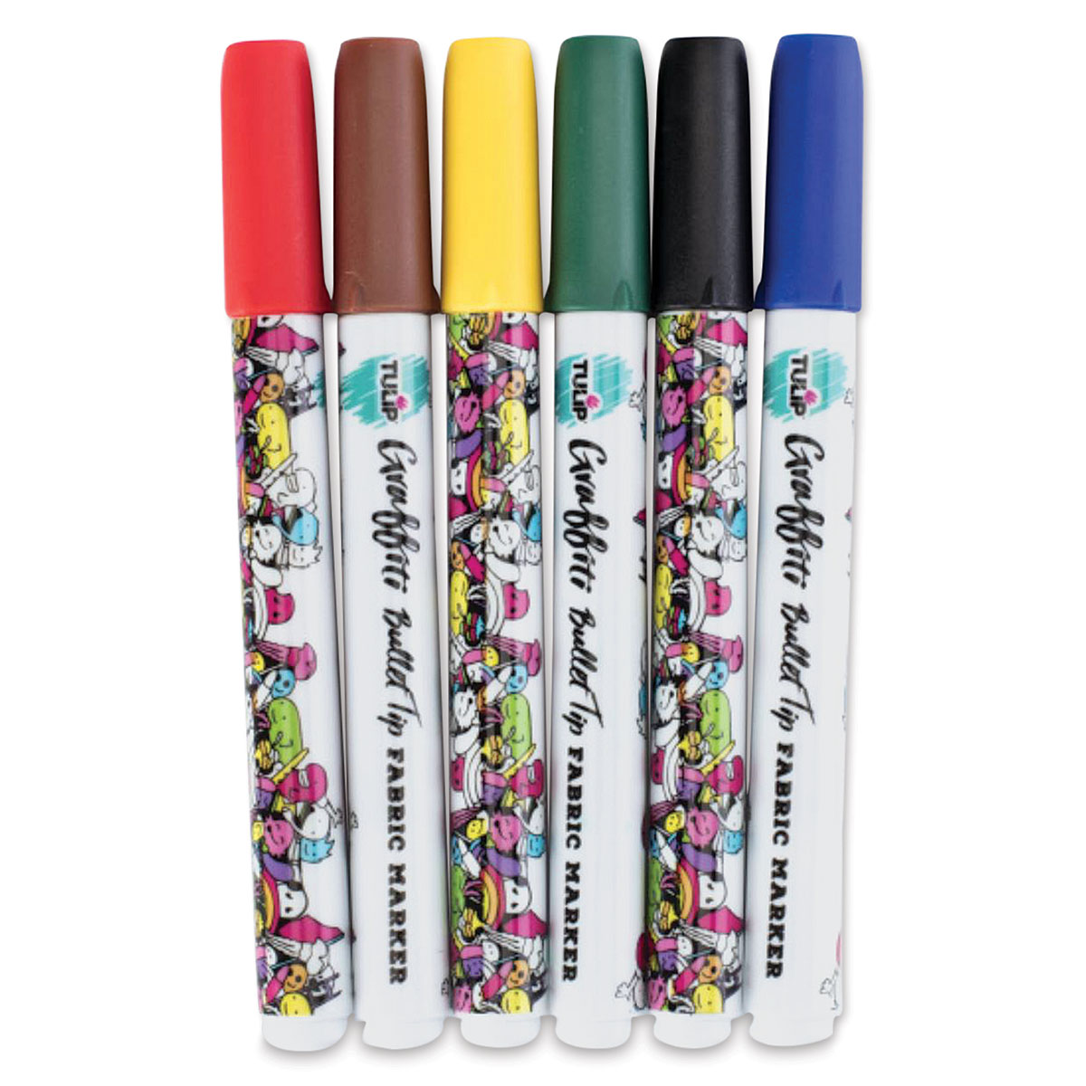 12-Color Neon Tulip® Fine Tip Fabric Markers