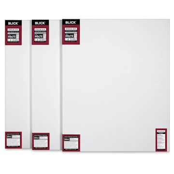 Open in modal - Blick Premier Heavyweight Stretched Cotton Canvas - 60" x 72", 2" Profile, Pkg of 3