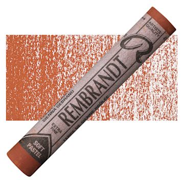 Open in modal - Rembrandt Soft Pastel - Burnt Sienna 411.5 pastel and swatch