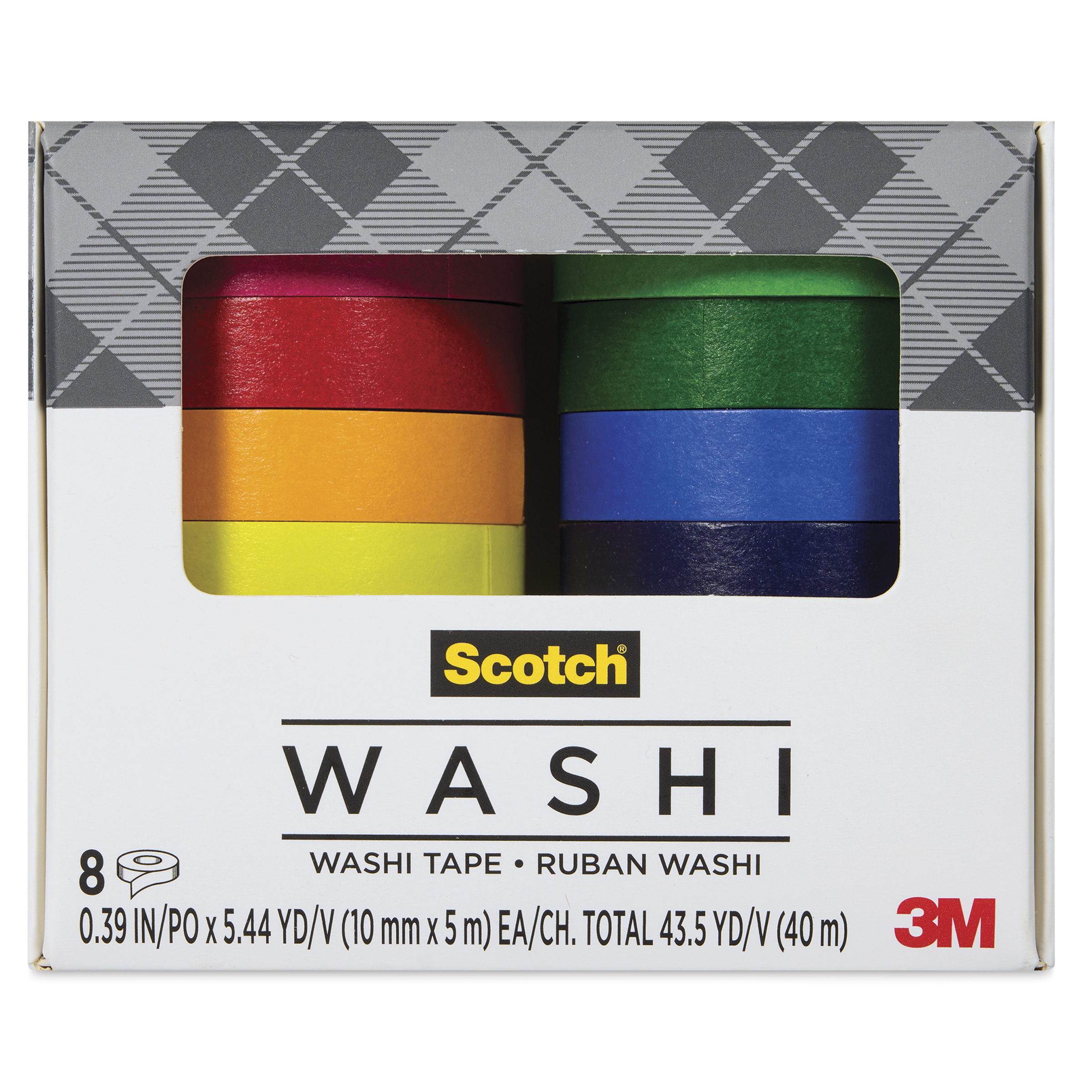 Scotch Expressions Washi Tape - Set 8 Rotoli Decorativi, Vari Colori E Motivi Per DIY E Scrapbooking