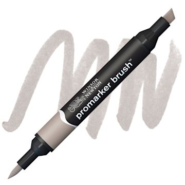 Open in modal - Winsor & Newton Promarker Brush Marker - Warm Grey 3 marker and swatch