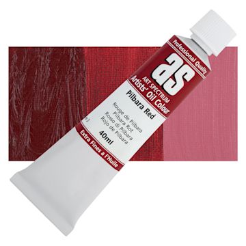 Open in modal - Art Spectrum Artists' Oil Paint - Pilbara Red, 40 ml tube and swatch