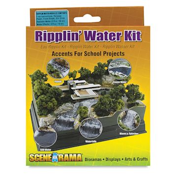 Open in modal - Woodland Scenics Model Scenery - Front of package of Ripplin' Water Kit