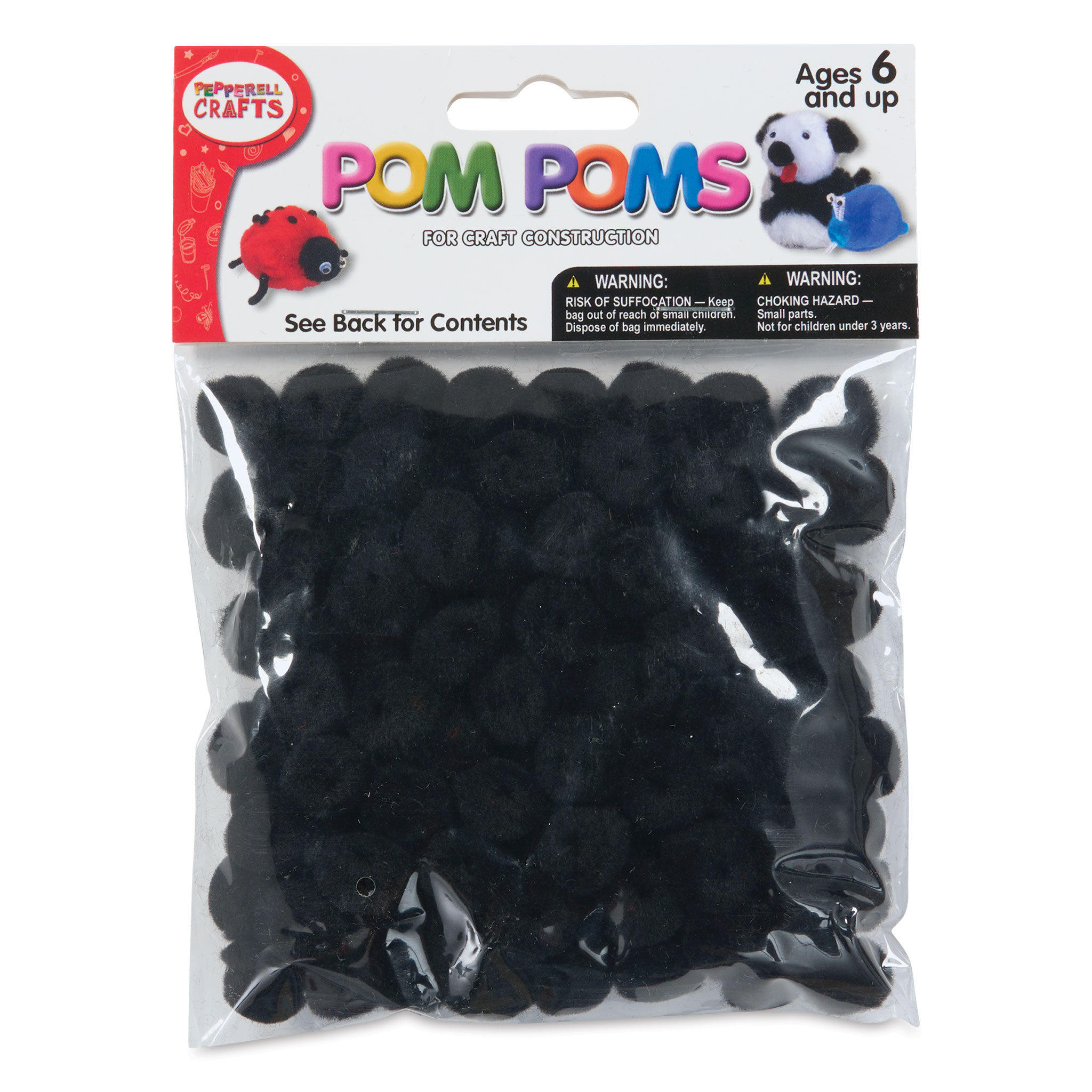 Pepperell Craft Pom Poms - Pkg of 100, 1/2, Orange